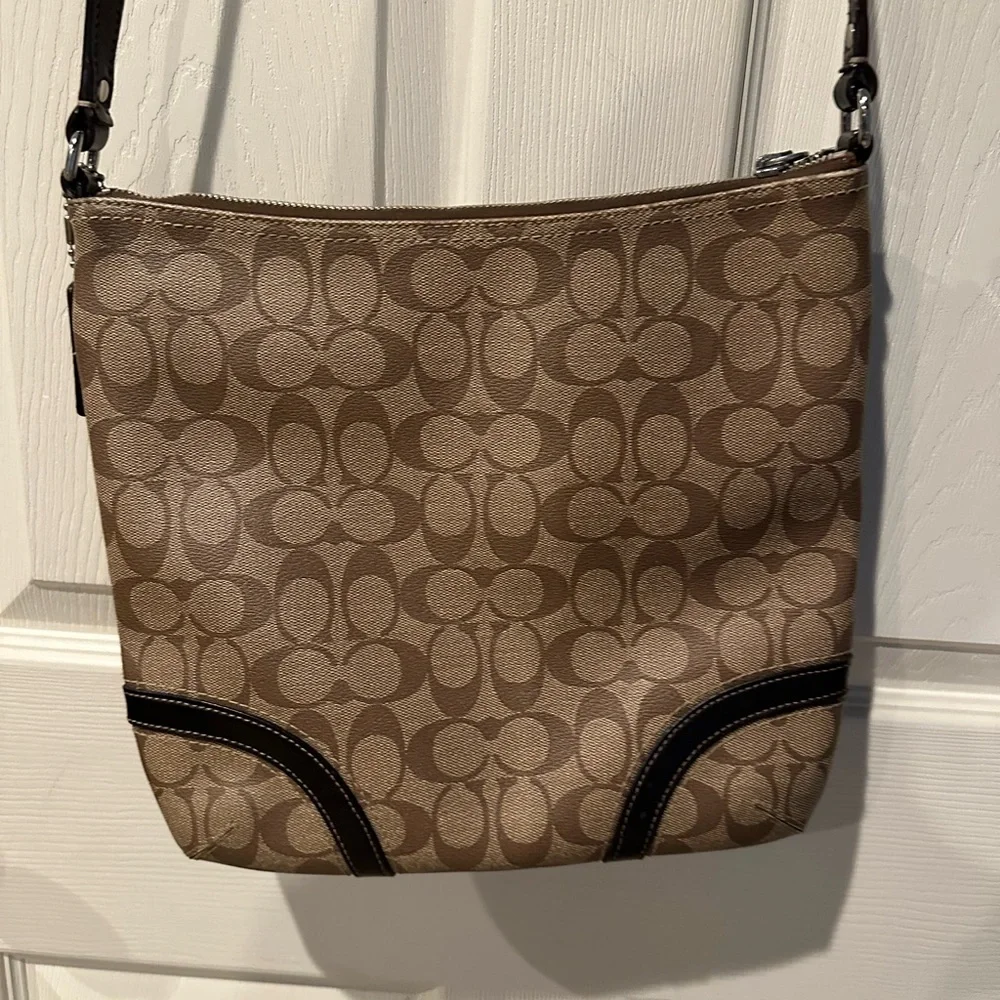 Coach Brown and Black Crossbody Bag